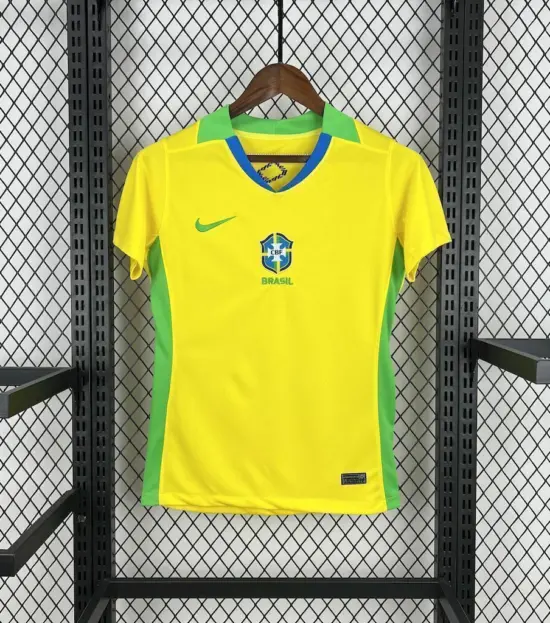 Camisa do Brasil Home Feminina Amarela