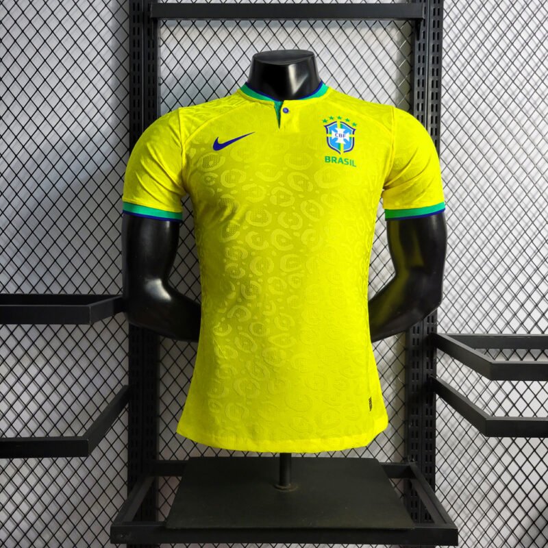 camisa brasil home jogador amarela