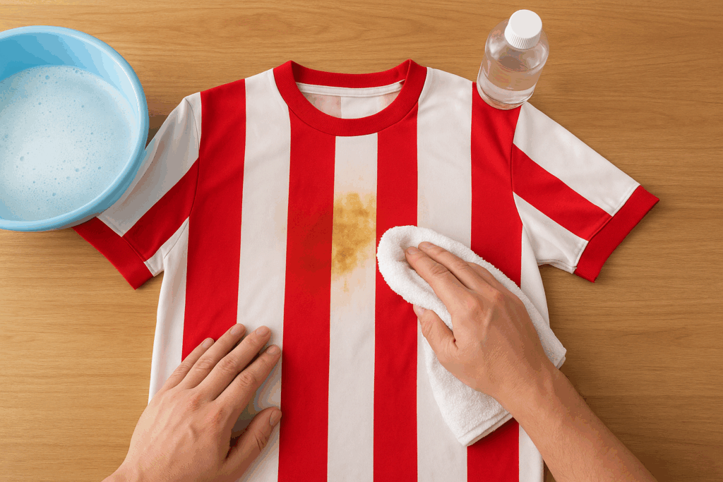 camiseta manchada