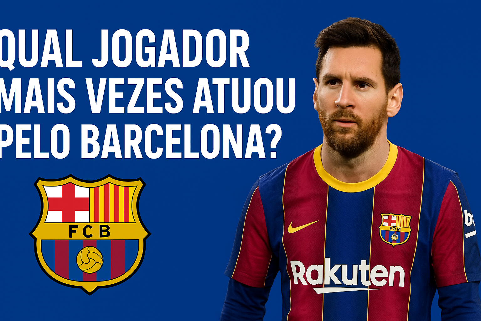 Qual jogador mais vezes atuou pelo Barcelona?